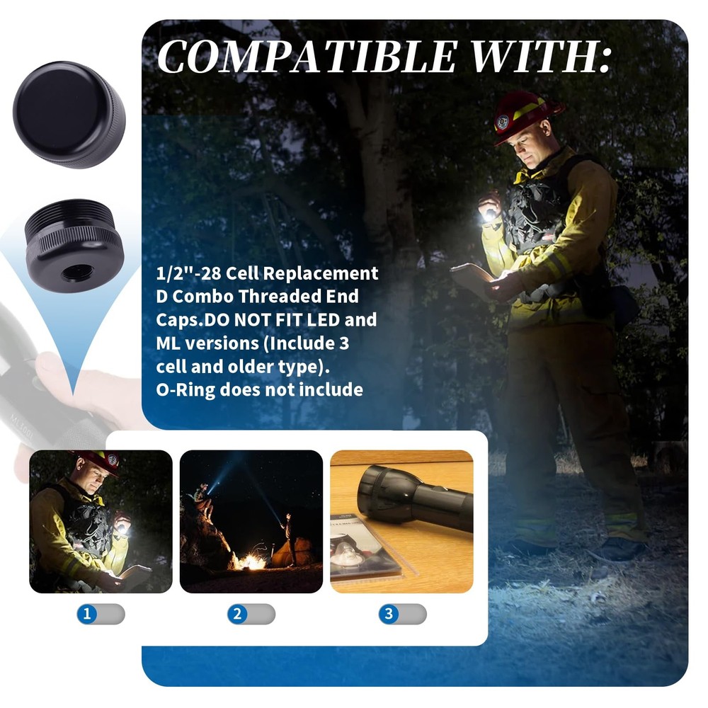 1/2-28 Threaded Aluminum End Caps Black Threading For Secure Attachment