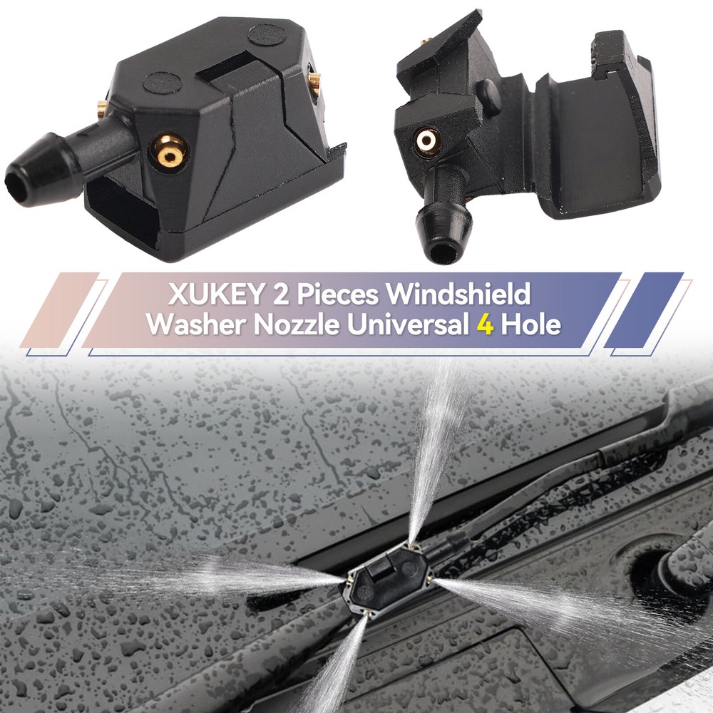 Pair Car Universal Windshield Washer Wiper Sprayer Nozzle Front Window Spray Jet