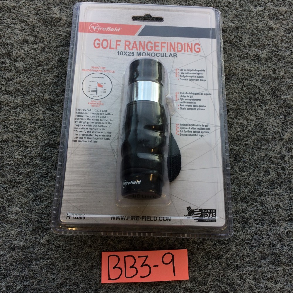 Fire-Field Golf Range Finding 10x25 Monocular Stock #D133 FF12006