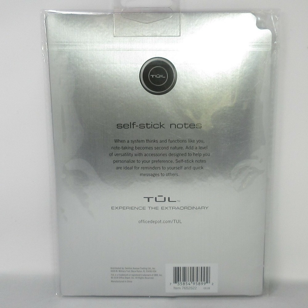 Tul Custom Self Stick Sticky Notes 5 Pads 25 Sheets per Pad