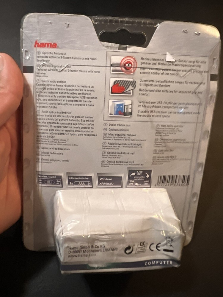 Hama Wireless Optical Mouse 1750 Dpi USB M2150
