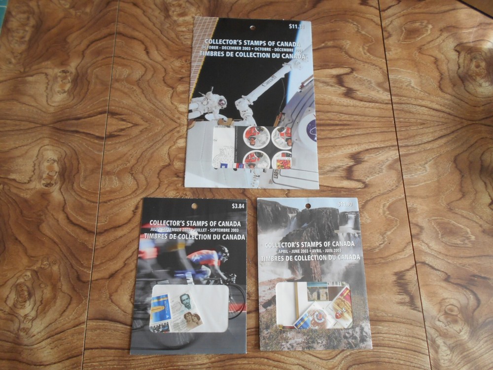 Canada Stamps 2003  02, 03, & 04 Quarterly Packets