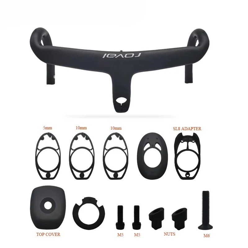Internal Road Bicycle Drop Handlebar Integrated Carbon Cockpit Di2 Handlebar