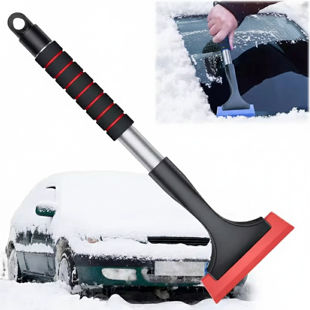 Telescopic Car Snow Brush Ice Scraper Extendable Aluminum Windshield Cleaner