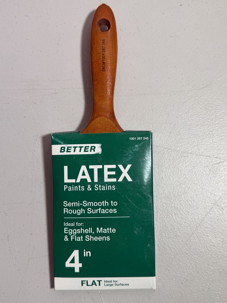 Lot of 4 Better 4" Flat Polyester Paint Brushes General Purpose