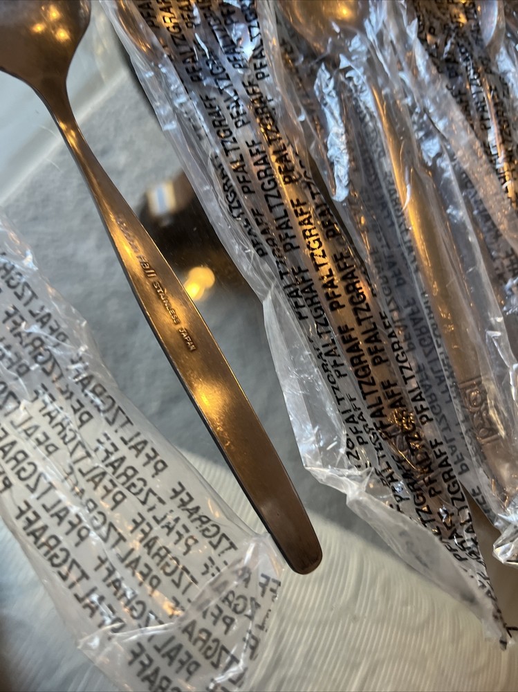 Haddon Hall MCM Modern Stainless Silverware Flatware Oval Soup Spoons Japan