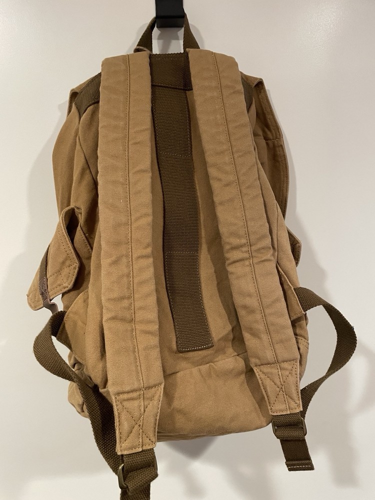 NWT Cotton Canvas & Leather Backpack | Camera Day Outdoors Bag