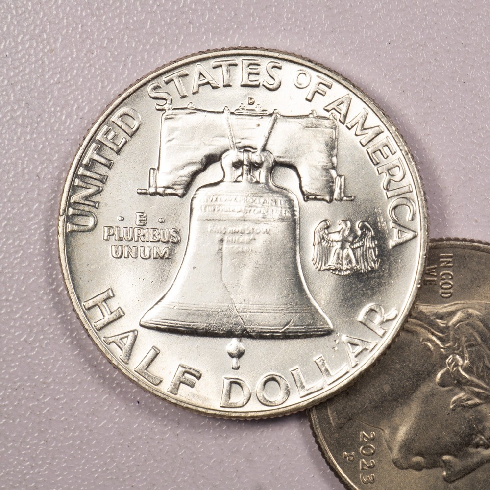 1963-D Franklin Half Dollar - Blast White - Lustrous BU GEM!