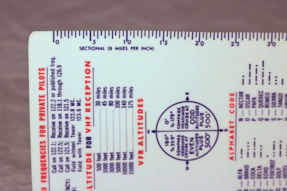 Vintage 1970s Sohio Aviation Products - Flight Plan Sequence Card