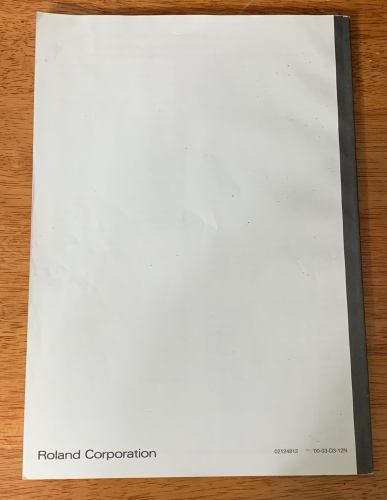 Original Roland VS‑1880 Digital Workstation User Guide