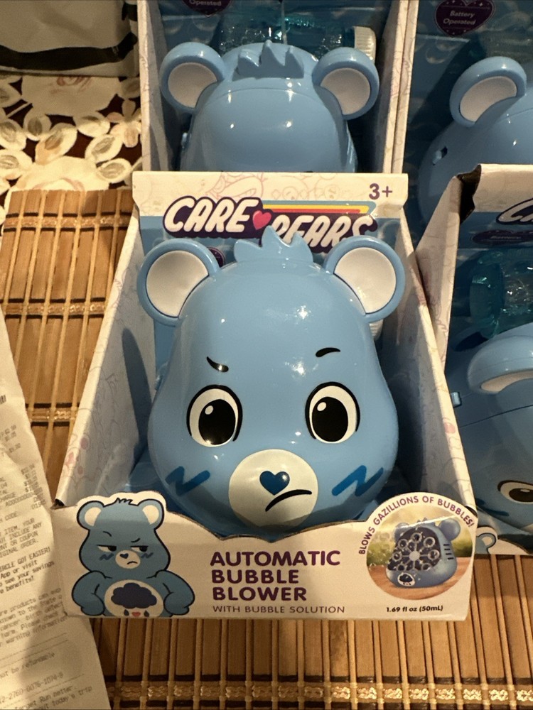 Care Bears Bubble Blower 8.25"H - Blue Grumpy Bear (NEW IN BOX)