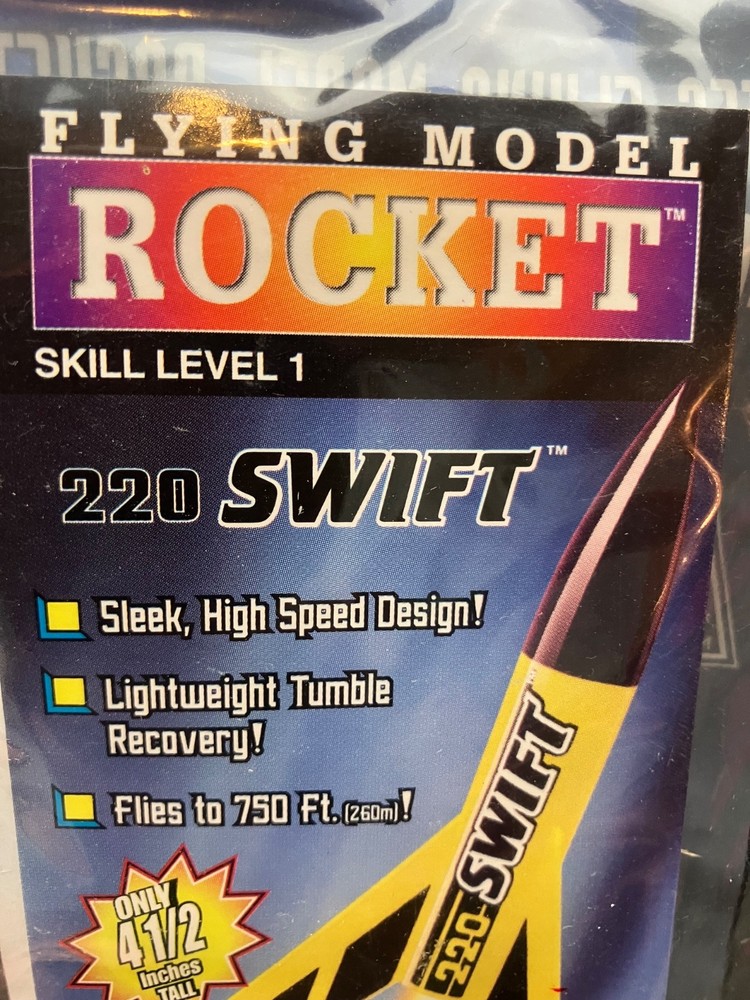 Two Great Estes Flying Model Rocket Kits - Wizard and Swift - both sealed