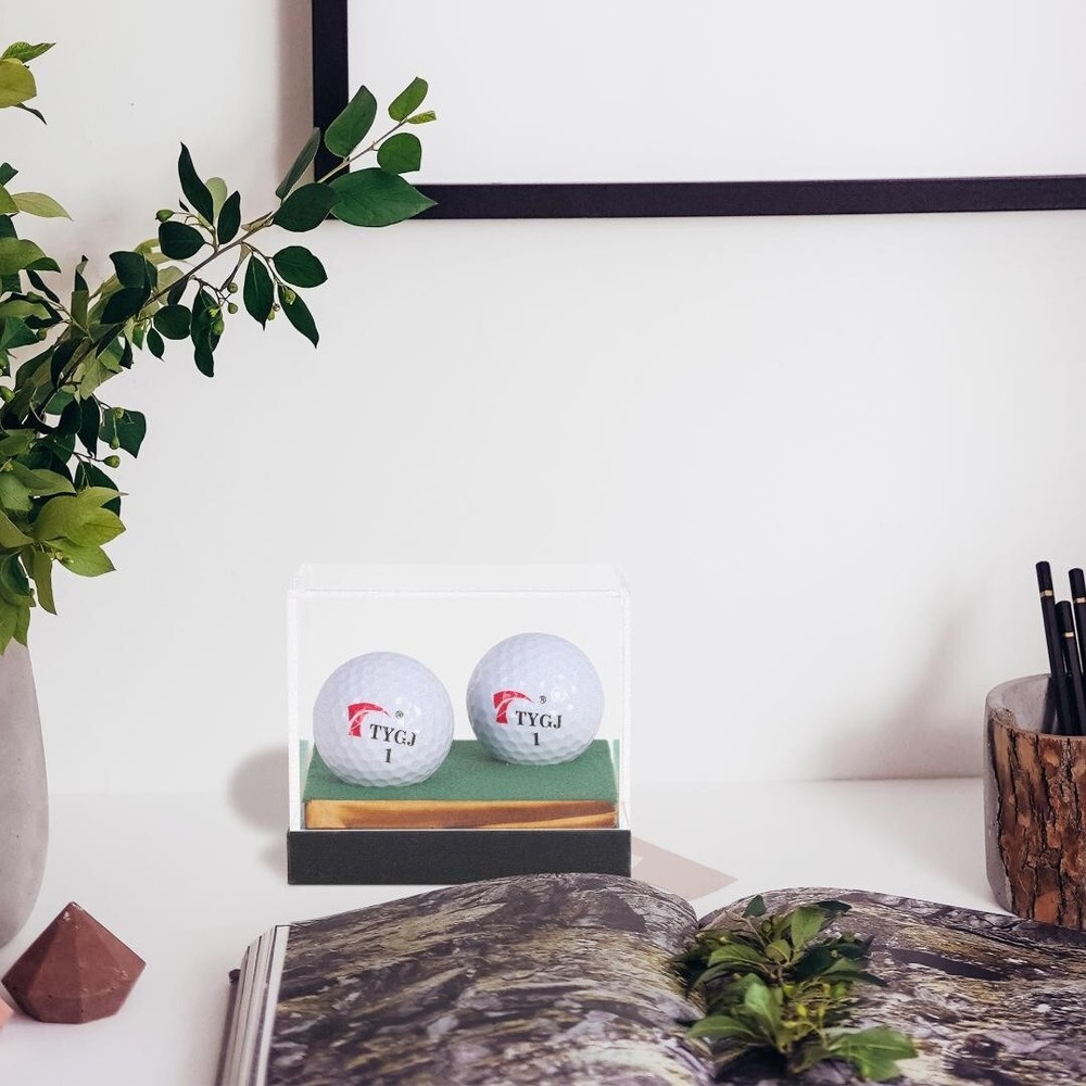 Clear Acrylic Golf Ball Memorabilia Display Case