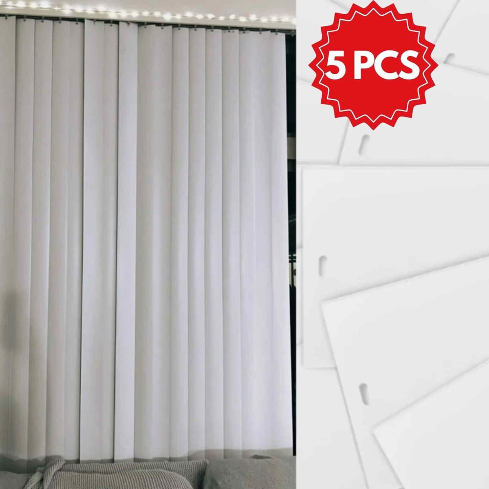 CUSTOM -5 PACK Vertical Replacement Blinds Slats Sliding Door Window Patio Vane
