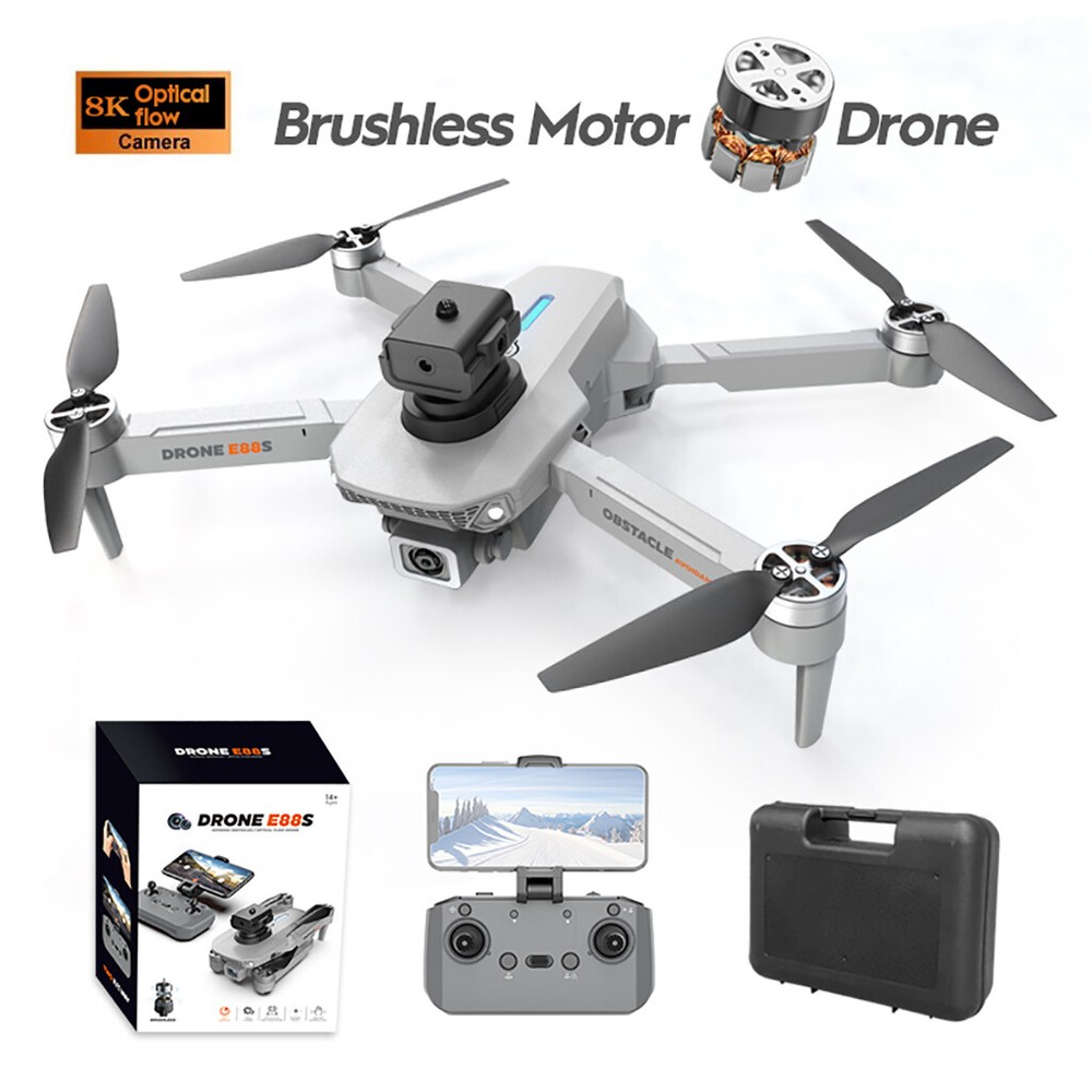 4k Dual Camera Drone E88S Brushless Obstacle Avoidance Optical Flow Positioning