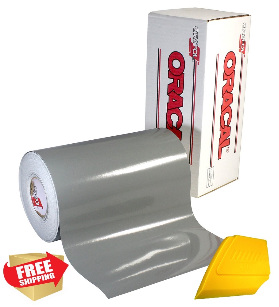 ORACAL 751 Vinyl 12"x10ft Roll Gloss Grey Cutter Plotter