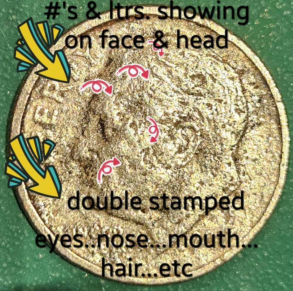 2017 P-Roosevelt Dime-ERROR's Missing Clad Layer/Both Sides! "1 of It's Kind"