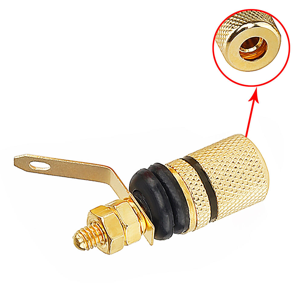 12Pcs 4mm Amplifier Speaker Terminal Binding Post Banana Plug Socket Connector