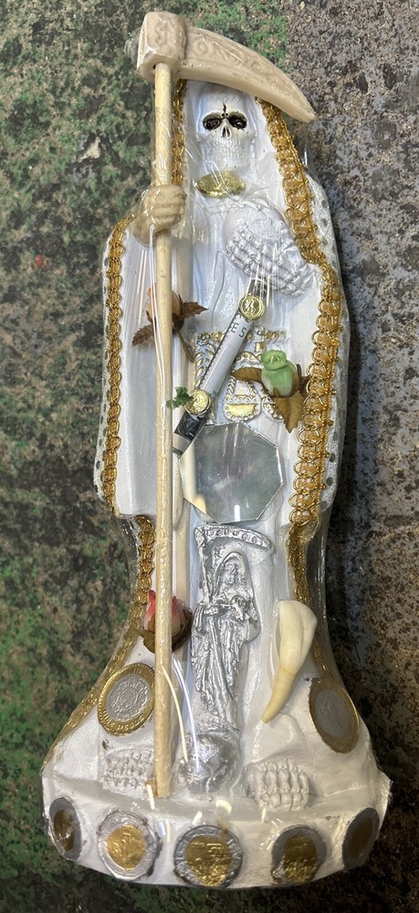 Santa Muerte Statue 12in White