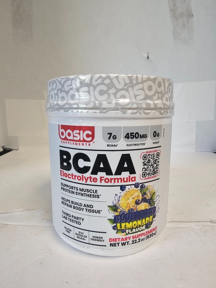 BASIC SUPPLEMENTS BCAA Powder Blueberry Lemonade Ex 10/26
