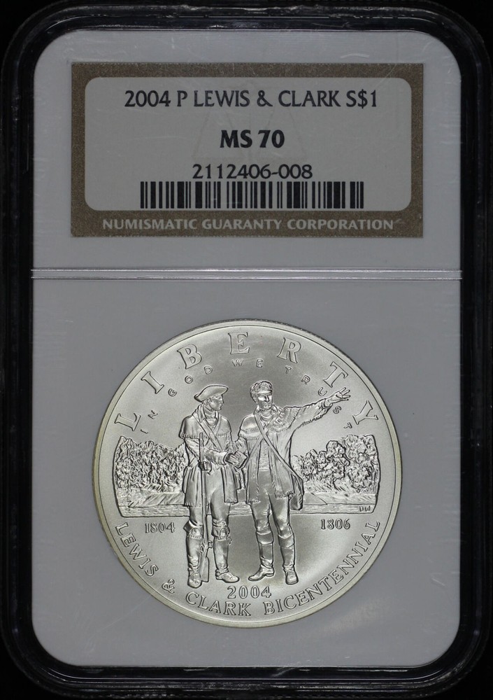 2004-P Lewis & Clark Silver Dollar Commemorative NGC MS-70