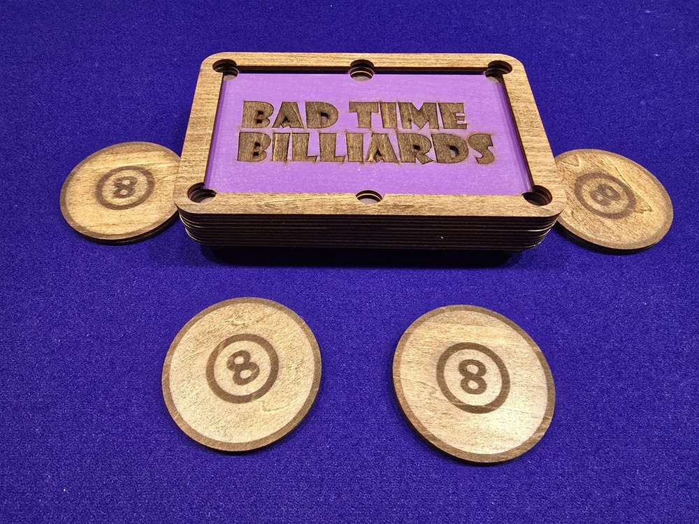 Pool Table Coaster Set