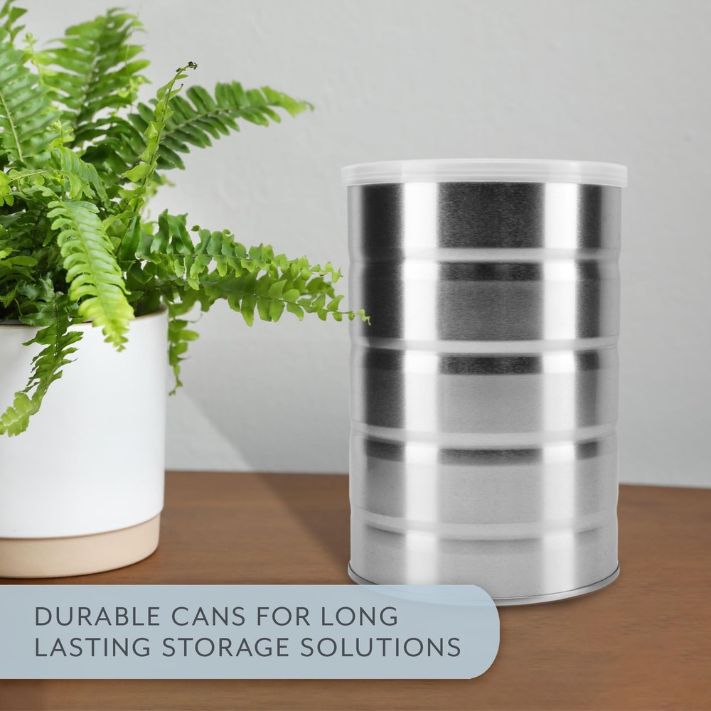 Empty Coffee Cans (4-Pack); Metal Cans for Kitchen Storage, Coffee Packaging ...