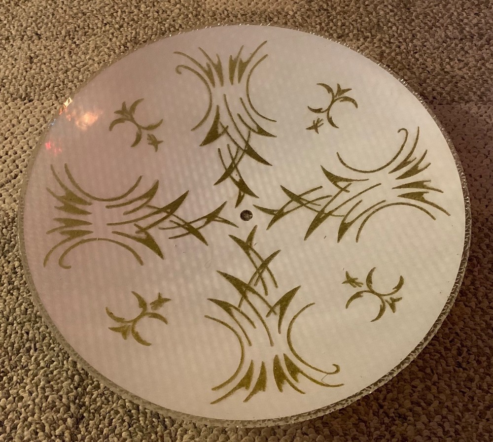MID CENTURY MODERN CEILING LIGHT SHADE CENTER MOUNT ROUND 15"