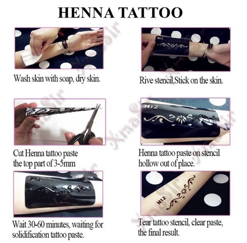 Full Hand Henna Stencil #S113L