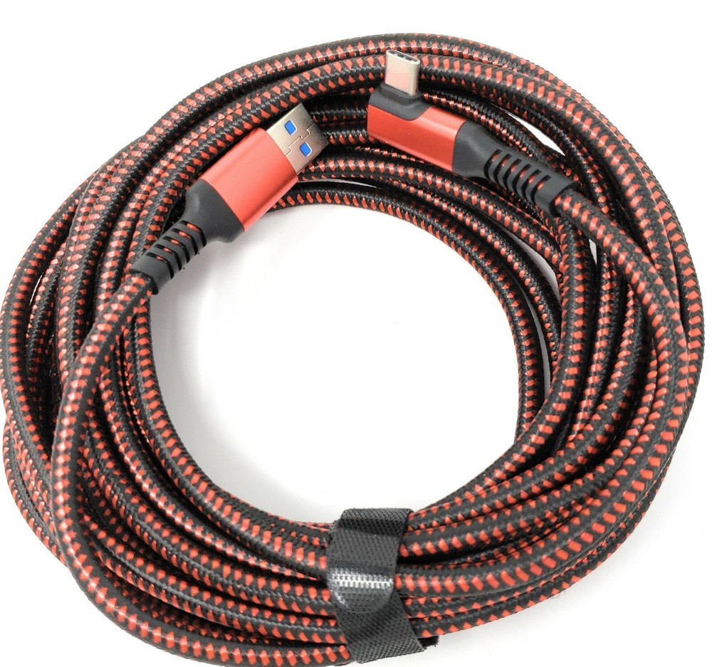 2 Pack 16ft Link Cable for Meta Quest 2/3 VR Type C-A PC Gaming & Charging Cord