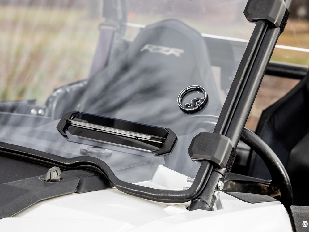 SuperATV Scratch Resistant Vented Front Windshield for Polaris RZR XP Turbo