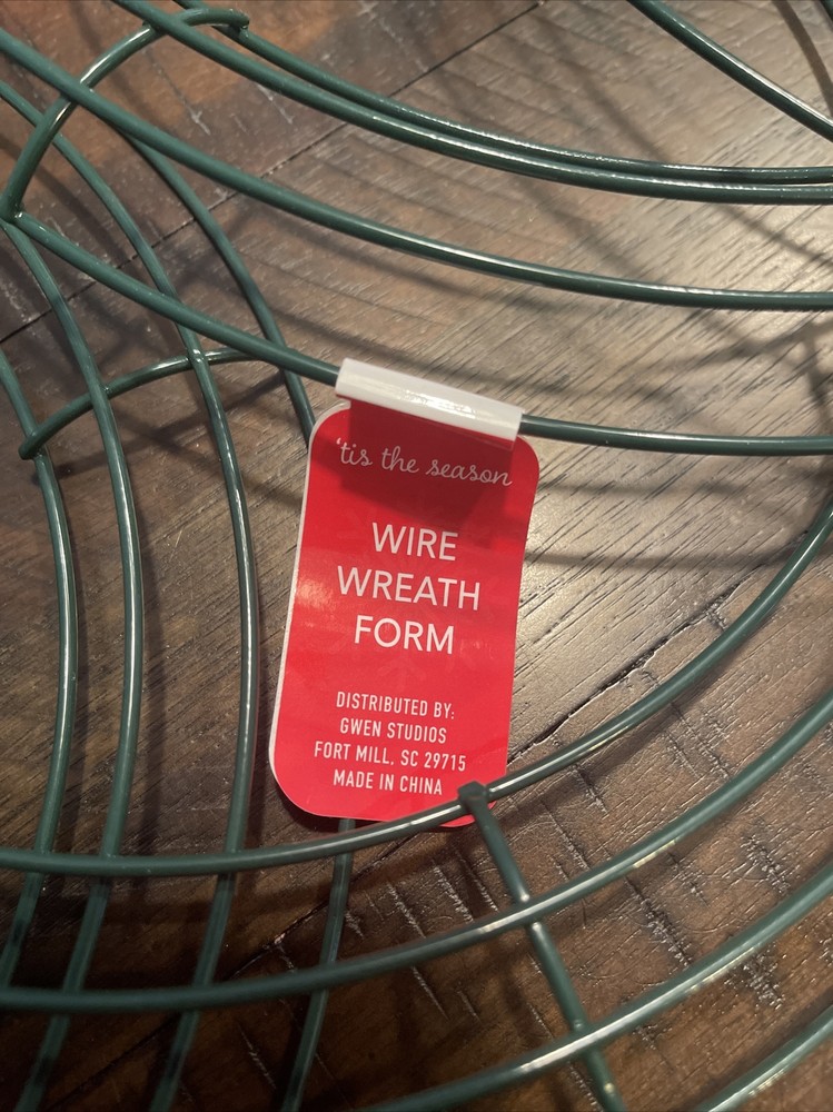 Wire Wreath Frame - Wire Wreath Form - 12" Green -Qty 5 -NWT