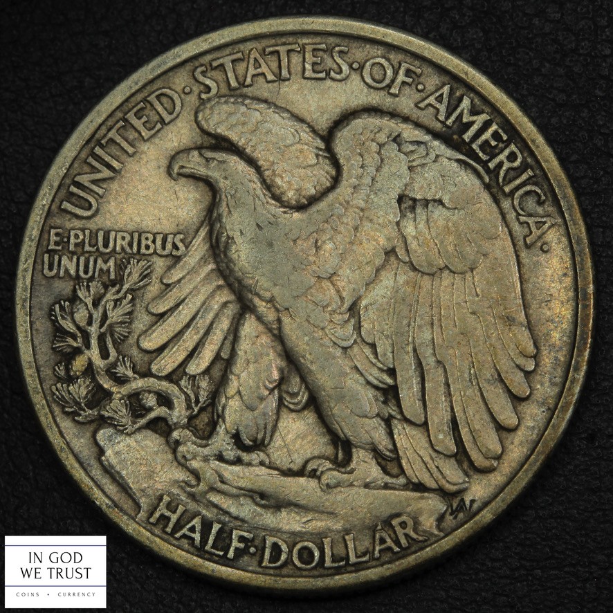 1917 Walking Liberty Silver Half Dollar 50C