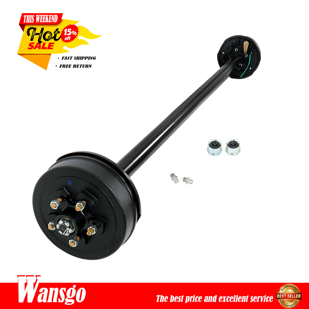 New 3500lb Trailer Axle Electric Brake 5 lug-4.5" 89" Hub Face 74" Spring Center