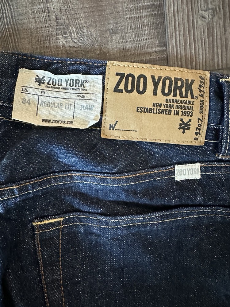 ZOO YORK Raw Denim Jeans – New 34