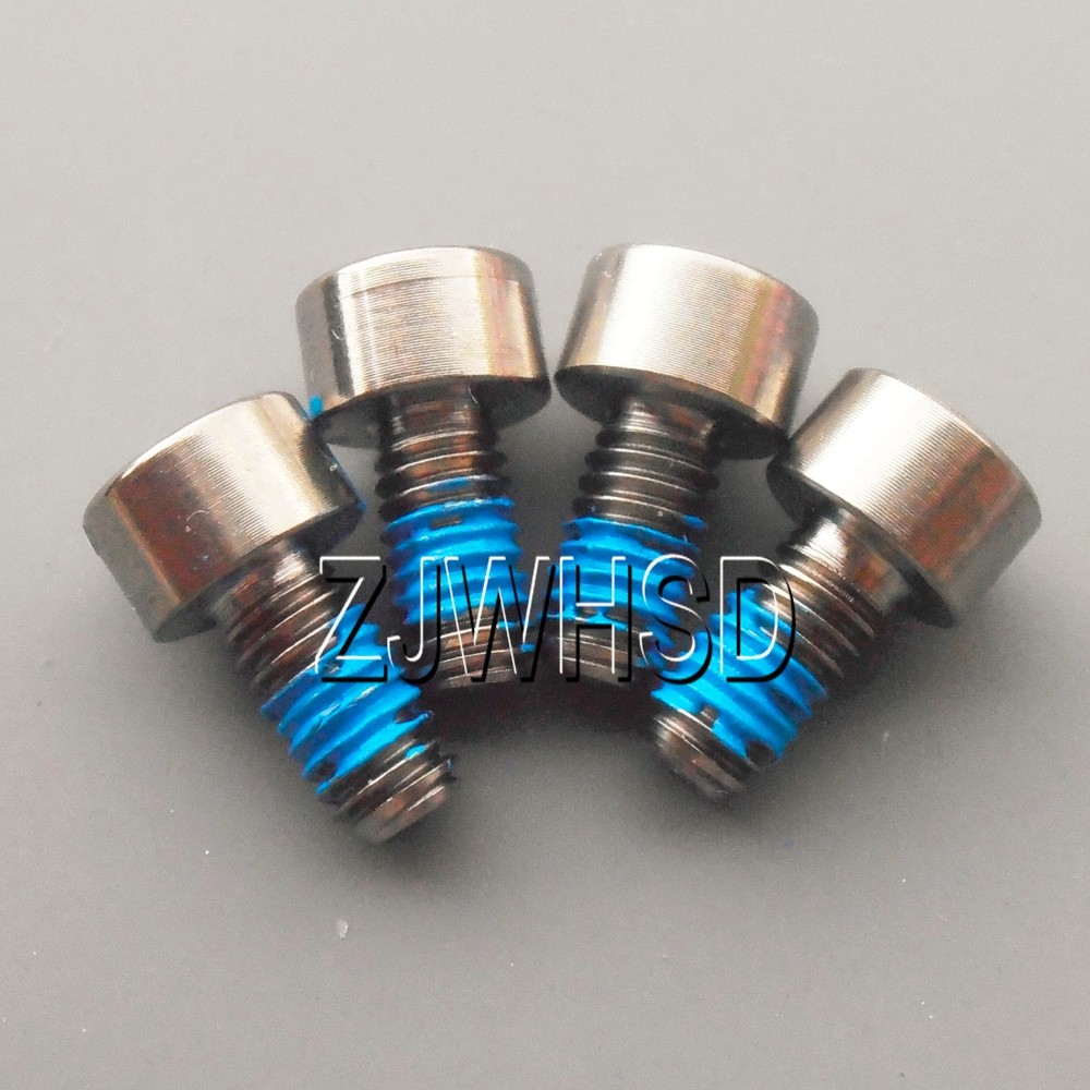 4pcs M4 x 8 Ti Titanium Screw Bolt Allen Hex Socket Cap Head with ThreadLocker