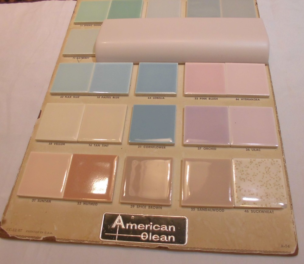 1 pc. Matte *Soft Pink* Ceramic Radius/Mudd Cap Bullnose Trim Florida Tile, New