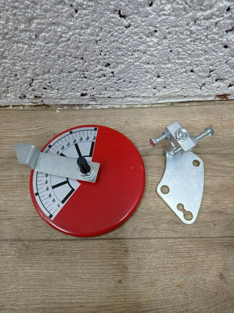 Angular scale and a bending angle limiter for our sheet metal benders.