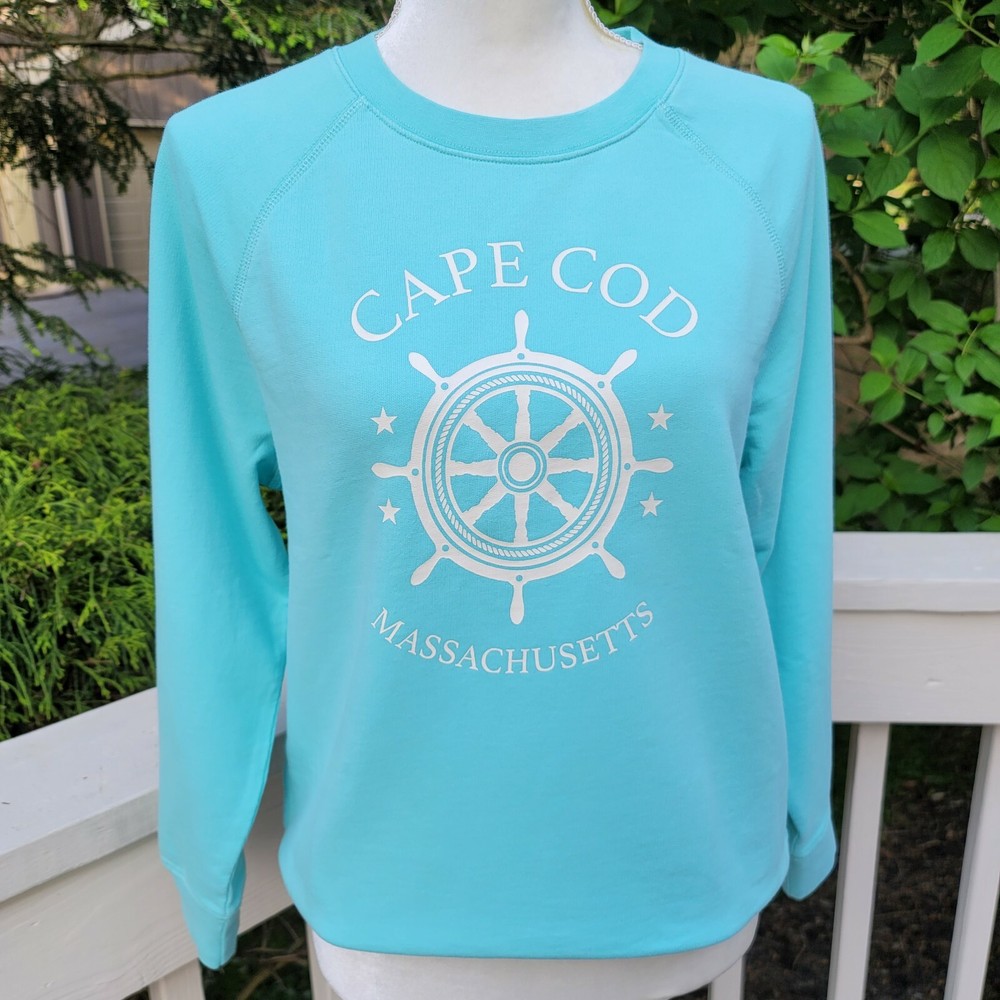 New! J Crew sz S M L XL Aqua Blue Pullover Sweatshirt Sweater Cape Cod NWT