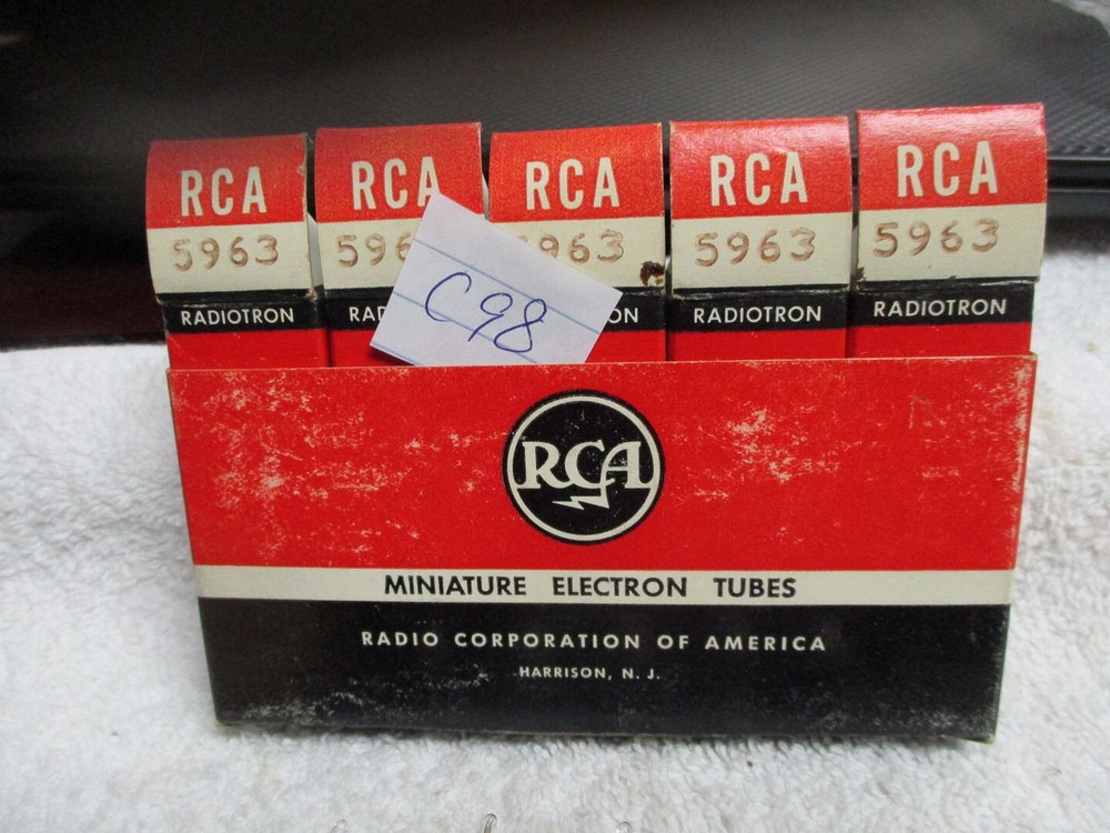 5   GE  RCA  5963   12AU7   NOS    tested