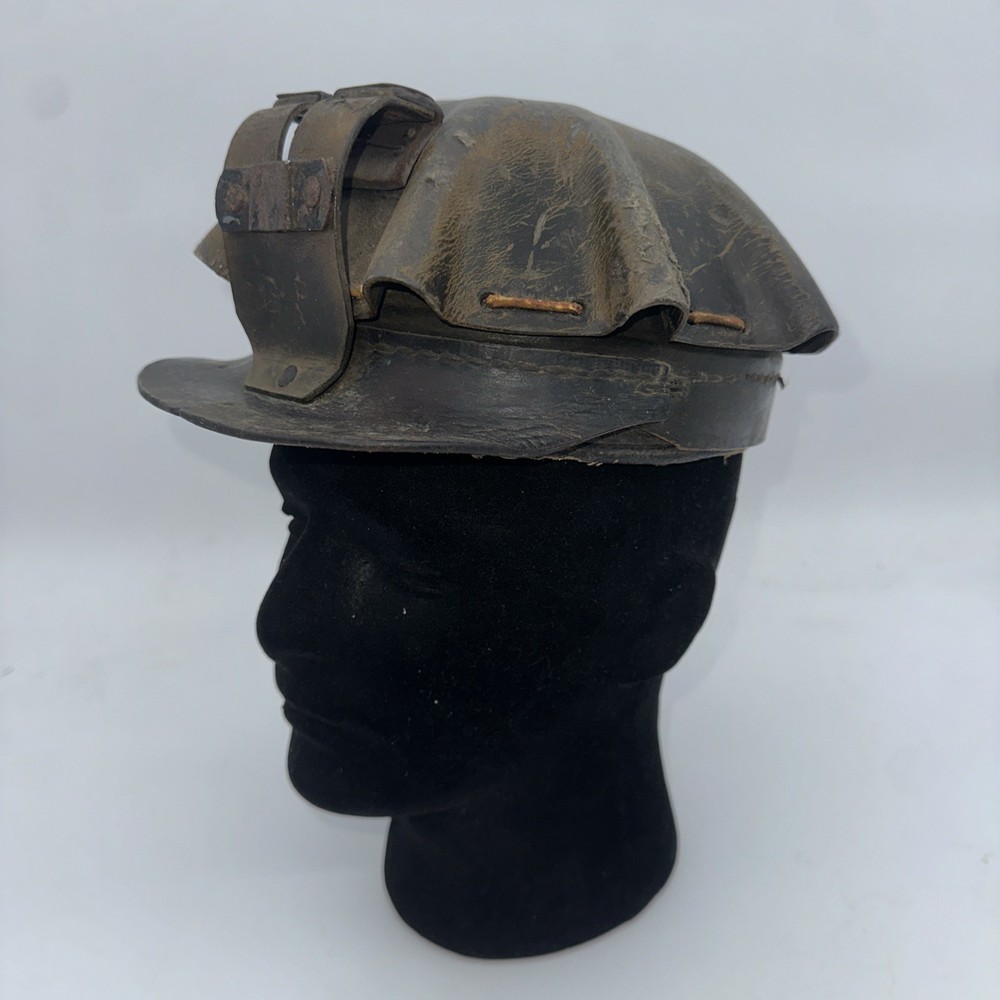 Coal Miner Mining Hat Leather Turtle Shell Helmet 1920’s