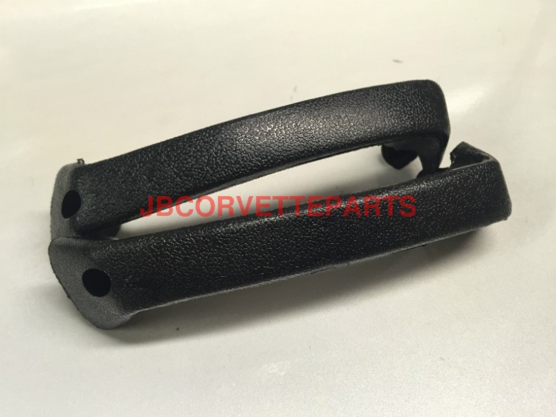 1965 thru 1977 Corvette Interior Door Pull Handles - Black - NEW