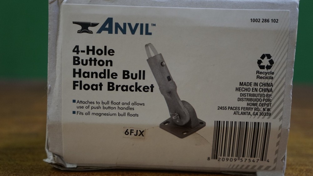 Anvil 4 Hole Button Handle Bull Float Bracket