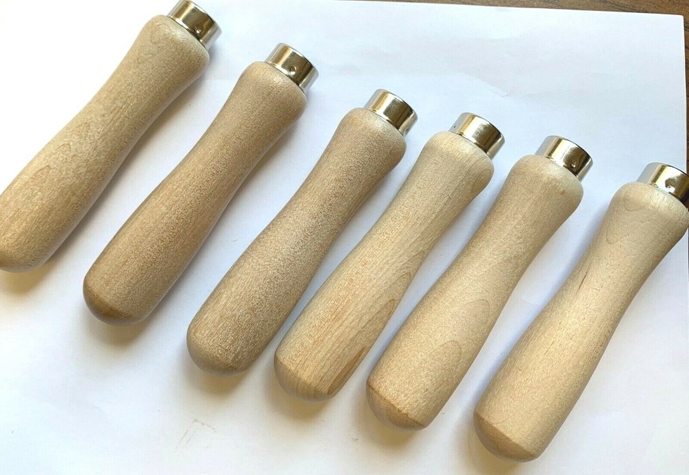 LUTZ 6 PC SHORT FERRULE FILE HANDLE #4 FOR 8-10" FILES - USA