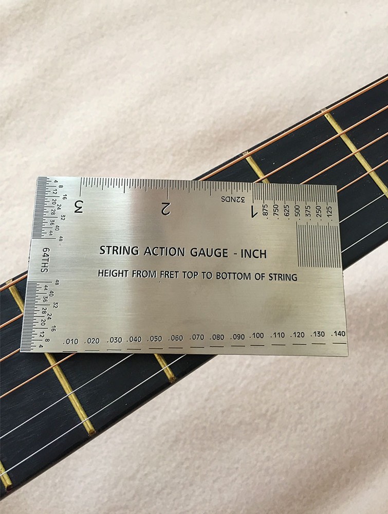 Guitar String Ruler, Stainless Steel String Action Ruler Gauge Tool