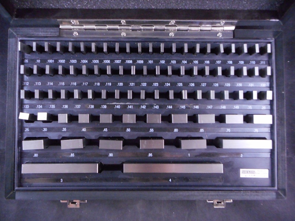 HFS Metal Rectangular Gauge Block Set 81 Pieces 0.05” to 4” Rectangular Blocks