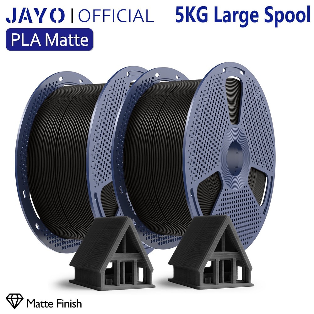JAYO PLA Matte 2 * 5KG Large Spool 3D Printer Filament 1.75mm Matte Black PLA