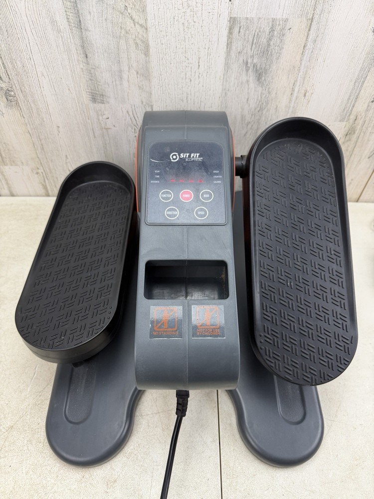 Sit Fit Compact Motorized Elliptical Pre-Owned Tested/Works w/Power Cable Good!