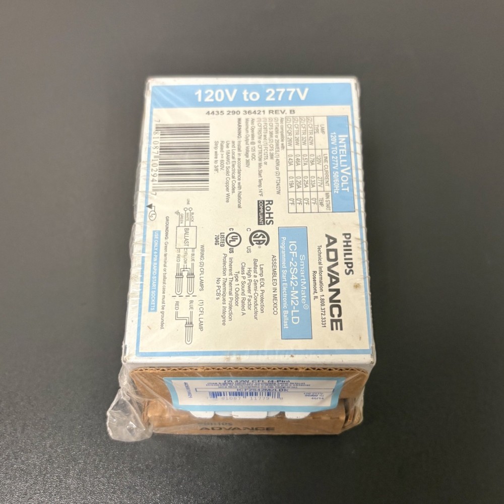 Philips Advance SmartMate ICF-2S42-M2-LD Programmed Start Electronic Ballast