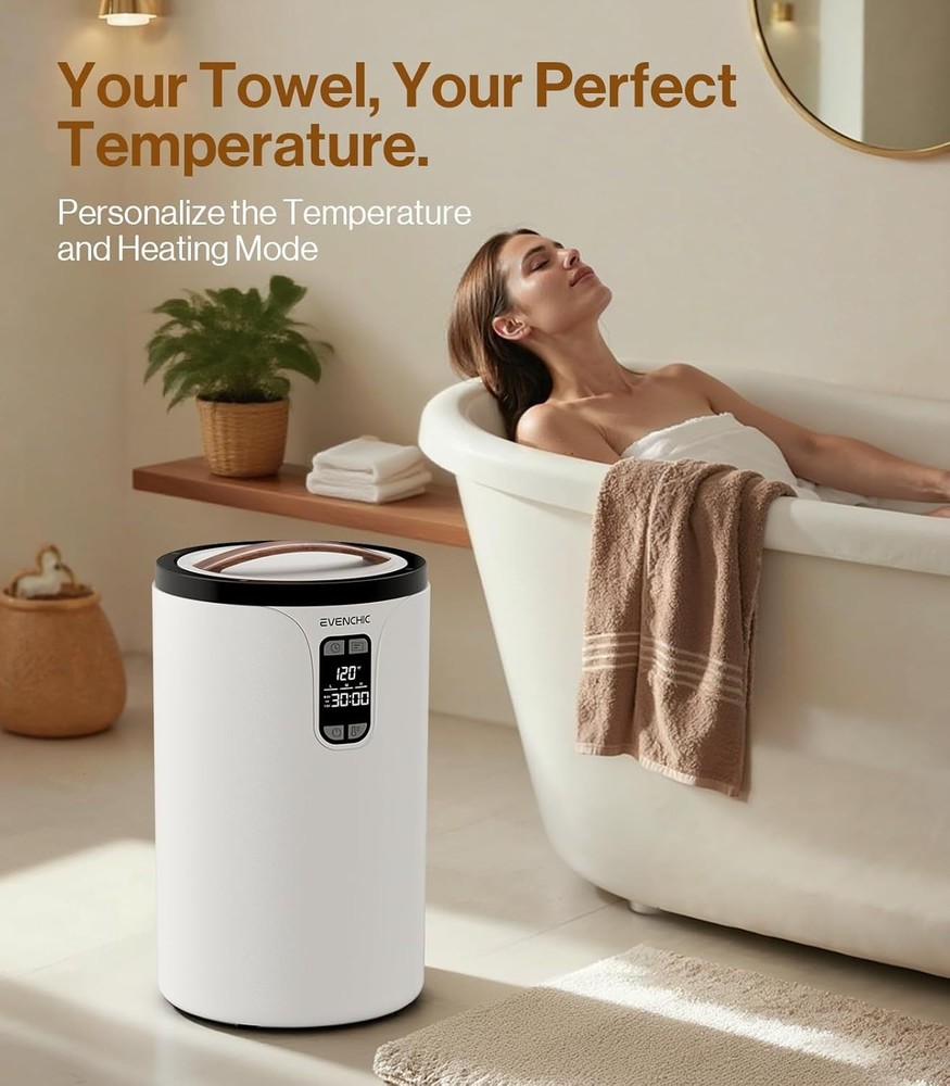 Towel Warmer 20L Hot Towel Warmer with Timer Adjustable Temp LED Display